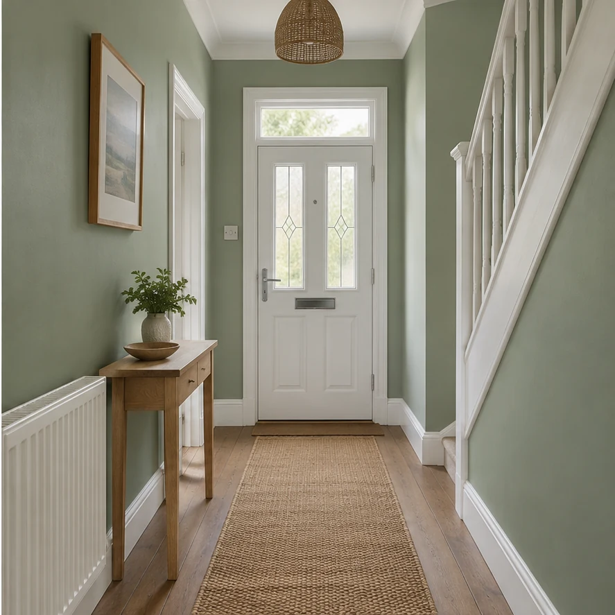 The same hallway after repainting