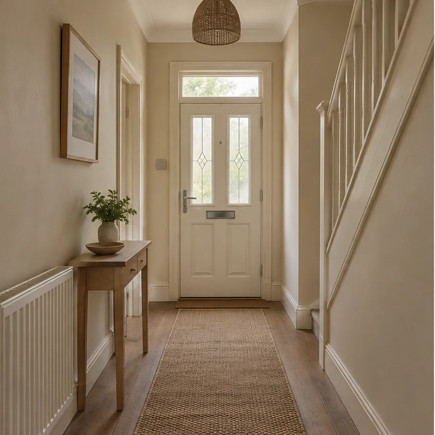 Hallway before repainting